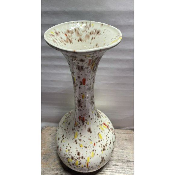 Mid Century Modern Ceramic Vase with Drip Glaze Retro psychedelic 1970s Piece - Picture 6 of 12